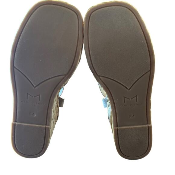 Marc Fisher Nelly Suede Espadrille Wedge Platform Heels Square Toe Taupe NEW 9.5 - Picture 10 of 11